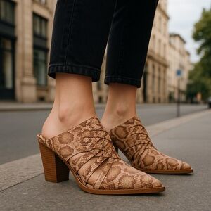 Cato | Faux Snakeskin Cut Out Heels Various Sizes Available